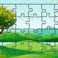 Güven Serigrafi Doğa 24 Parça Model 2 Ahşap Çocuk Puzzle Yapboz