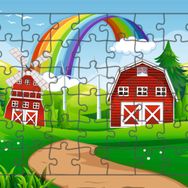 Güven Serigrafi Gökkuşağı Model 3 54 Parça 19,5 x 29,5 cm Ahşap Çocuk Puzzle Yapboz
