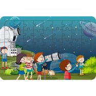 Güven Serigrafi Gökyüzünü İnceliyoruz Model 1 54 Parça 19,5 x 29,5 cm Ahşap Çocuk Puzzle Yapboz