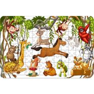 Güven Serigrafi Hayvancıklar Model 2 108 Parça 29,5 x 39,5 cm Ahşap Çocuk Puzzle Yapboz