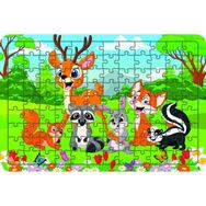Güven Serigrafi Hayvanlar Model 12 108 Parça 29 x 39 cm Ahşap Çocuk Puzzle Yapboz