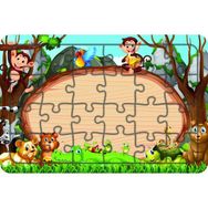 Güven Serigrafi Hayvanlar Model 14 24 Parça 19,5 x 29,5 cm Ahşap Çocuk Puzzle Yapboz