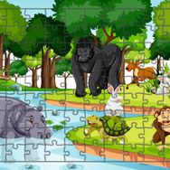 Güven Serigrafi Hayvanlar Model 15 108 Parça 29 x 39 cm Ahşap Çocuk Puzzle Yapboz