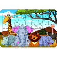 Güven Serigrafi Hayvanlar Model 19 54 Parça 19,5 x 29,5 cm Ahşap Çocuk Puzzle Yapboz