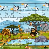 Güven Serigrafi Hayvanlar Model 8 54 Parça 19,5 x 29,5 cm Ahşap Çocuk Puzzle Yapboz