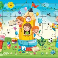 Güven Serigrafi Kalem Ev 24 Parça Ahşap Çocuk Puzzle Yapboz