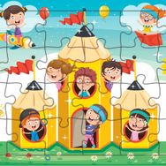 Güven Serigrafi Kalem Evler 24 Parça Ahşap Çocuk Puzzle Yapboz