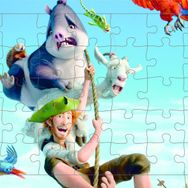 Güven Serigrafi Kaptan ve Hayvanlar 35 Parça Ahşap Çocuk Puzzle Yapboz