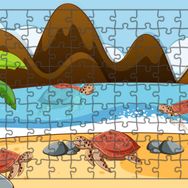 Güven Serigrafi Karetta Karetta 108 Parça Ahşap Çocuk Puzzle Yapboz