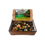 Güven Serigrafi Kuzey Işıkları Model 4 1000 Parça Ahşap Puzzle Yapboz