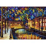 Güven Serigrafi Leonid Afremov Night River 1000 Parça Ahşap Puzzle Yapboz