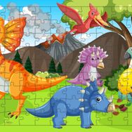 Güven Serigrafi Model 1 Dinozorlar 108 Parça Ahşap Çocuk Puzzle Yapboz