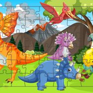 Güven Serigrafi Model 1 Sevimli Dinozorlar 54 Parça Ahşap Çocuk Puzzle Yapboz