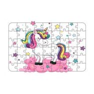 Güven Serigrafi Model 1 Sevimli Unicorn 54 Parça Ahşap Çocuk Puzzle Yapboz