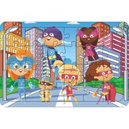Güven Serigrafi Model 1 Super Kahramanlar 24 Parça Ahşap Çocuk Puzzle Yapboz