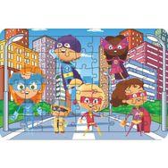 Güven Serigrafi Model 1 Süper Kahramanlar 54 Parça Ahşap Çocuk Puzzle Yapboz