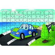 Güven Serigrafi Model 1 Yarış Arabası 108 Parça Ahşap Çocuk Puzzle Yapboz