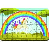 Güven Serigrafi Model 10 Unicorn 54 Parça Ahşap Çocuk Puzzle Yapboz