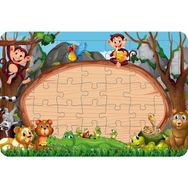 Güven Serigrafi Model 14 Hayvanlar 35 Parça Ahşap Çocuk Puzzle Yapboz
