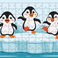 Güven Serigrafi Model 2 Küçük Penguenler 108 Parça Ahşap Çocuk Puzzle Yapboz
