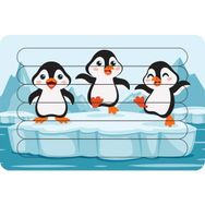Güven Serigrafi Model 2 Küçük Penguenler Çubuk Ahşap Çocuk Puzzle Yapboz