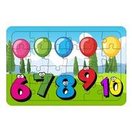 Güven Serigrafi Model 2 Sayılar 24 Parça Ahşap Çocuk Puzzle Yapboz