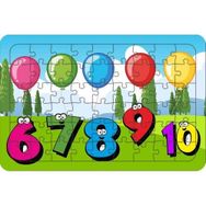 Güven Serigrafi Model 2 Sayılar 54 Parça Ahşap Çocuk Puzzle Yapboz