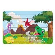 Güven Serigrafi Model 2 Sevimli Dinozorlar Çubuk Ahşap Çocuk Puzzle Yapboz