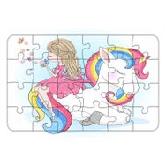 Güven Serigrafi Model 2 Sevimli Unicorn 24 Parça Ahşap Çocuk Puzzle Yapboz