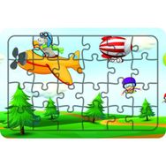 Güven Serigrafi Model 2 Uçan Çocuklar 24 Parça Ahşap Çocuk Puzzle Yapboz