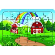 Güven Serigrafi Model 3 Gökkuşağı 24 Parça Ahşap Çocuk Puzzle Yapboz