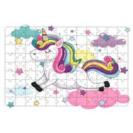 Güven Serigrafi Model 3 Sevimli Unicorn 108 Parça Ahşap Çocuk Puzzle Yapboz