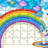 Güven Serigrafi Model 4 Sevimli Unicorn 54 Parça Ahşap Çocuk Puzzle Yapboz