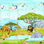 Güven Serigrafi Model 8 Hayvanlar 35 Parça Ahşap Çocuk Puzzle Yapboz