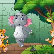 Güven Serigrafi Mutlu Hayvanlar 24 Parça Ahşap Çocuk Puzzle Yapboz
