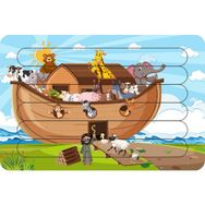 Güven Serigrafi Nuhun Gemisi Model 2 19,5 x 29,5 cm Çubuk Ahşap Çocuk Puzzle Yapboz