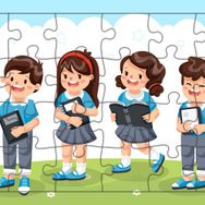 Güven Serigrafi Okula Gidiyoruz 24 Parça Ahşap Çocuk Puzzle Yapboz