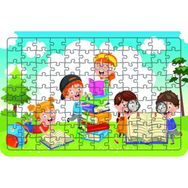 Güven Serigrafi Okuma Zamanı 108 Parça Ahşap Çocuk Puzzle Yapboz