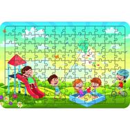 Güven Serigrafi Parktaki Çocuklar Model 1 108 Parça 29 x 39 cm Ahşap Çocuk Puzzle Yapboz
