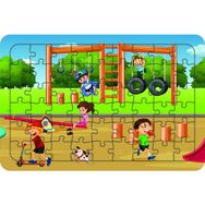 Güven Serigrafi Parktaki Çocuklar Model 2 54 Parça 19,5 x 29,5 cm Ahşap Çocuk Puzzle Yapboz