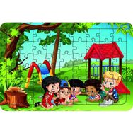 Güven Serigrafi Parktaki Çocuklar Model 3 54 Parça 19,5 x 29,5 cm Ahşap Çocuk Puzzle Yapboz