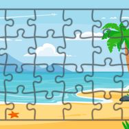 Güven Serigrafi Plaj 24 Parça Ahşap Çocuk Puzzle Yapboz