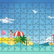 Güven Serigrafi Plajdaki Insanlar 108 Parça Ahşap Çocuk Puzzle Yapboz