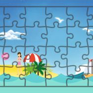 Güven Serigrafi Plajdaki Insanlar 24 Parça Ahşap Çocuk Puzzle Yapboz