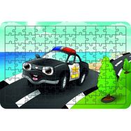 Güven Serigrafi Polis Arabası 108 Parça Ahşap Çocuk Puzzle Yapboz