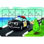 Güven Serigrafi Polis Arabası 24 Parça Ahşap Çocuk Puzzle Yapboz