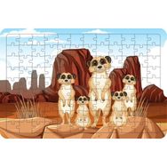 Güven Serigrafi Rakunlar 108 Parça Ahşap Çocuk Puzzle Yapboz