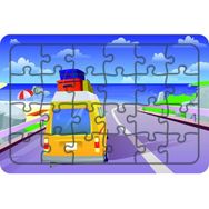 Güven Serigrafi Tatil Yolculuğumuz 24 Parça Ahşap Çocuk Puzzle Yapboz