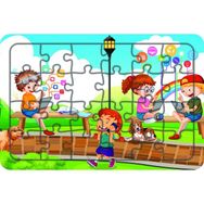 Güven Serigrafi Teknoloji ve Çocuklar 24 Parça Ahşap Çocuk Puzzle