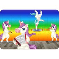 Güven Serigrafi Unicorn 4 24 Parça Ahşap Çerçeveli Puzzle Yapboz